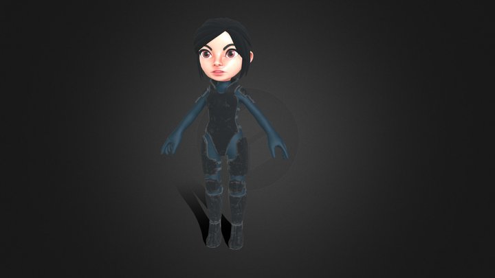 Stylized Armored Character 3D Model
