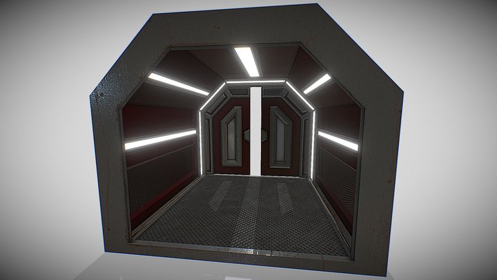 Future Hallway - 001 3D Model