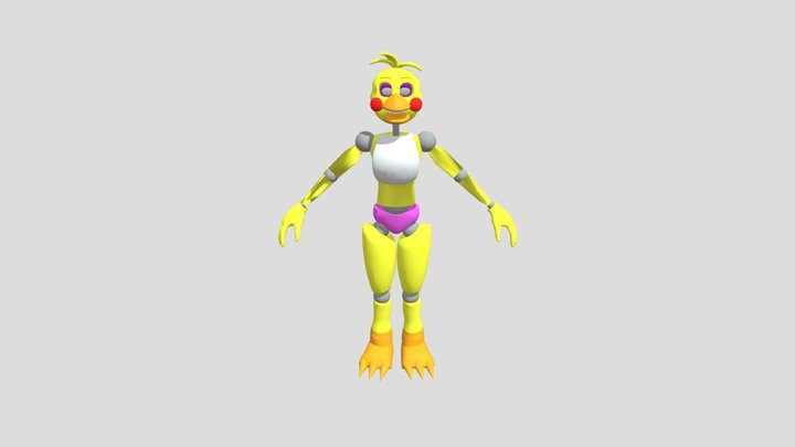 Stylized Toy Chica FBX Version 3D Model