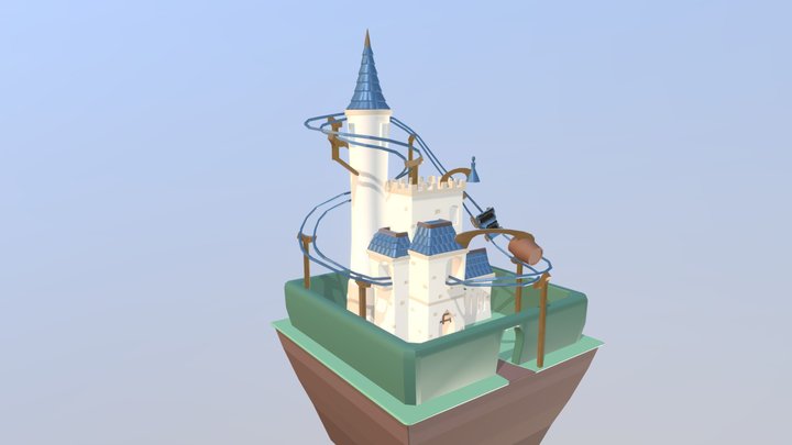 Sleeping Beauty in the Woods Rollercoaster 3D Model
