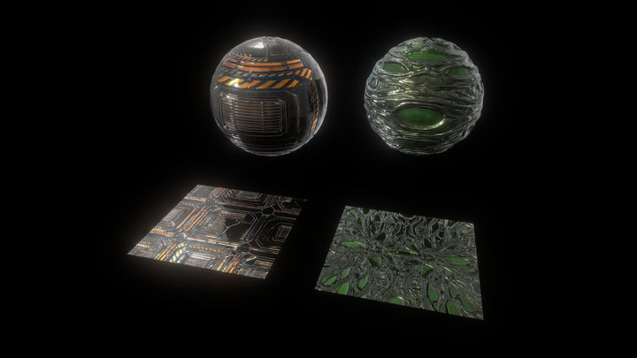 32 Sci-Fi Materials pack – Modèle 3D gratuit STL