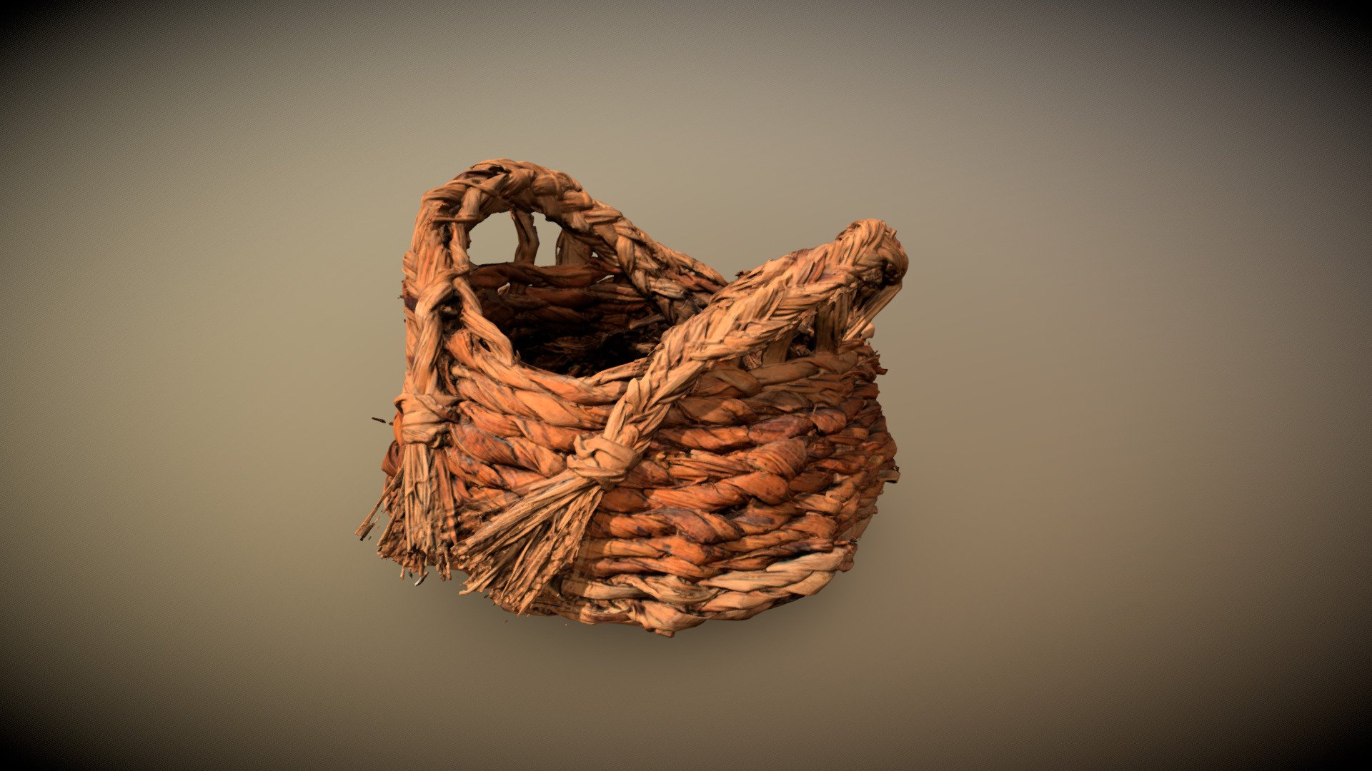 Woven Basket NZ Cordyline australis 3D model by betaForm