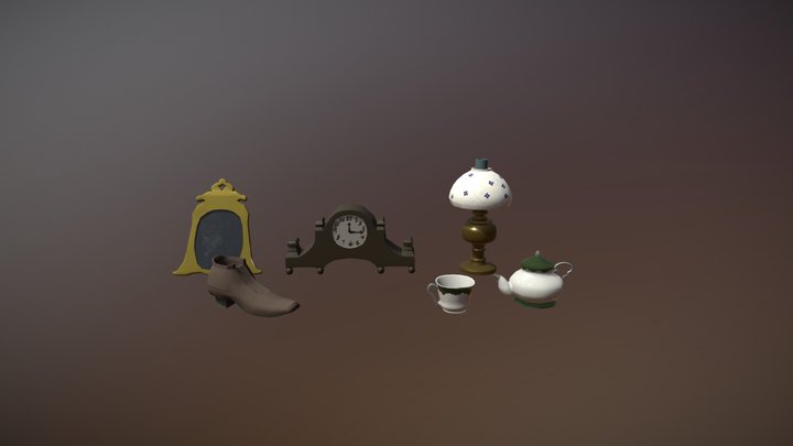 Victorian Household Items 3D Model