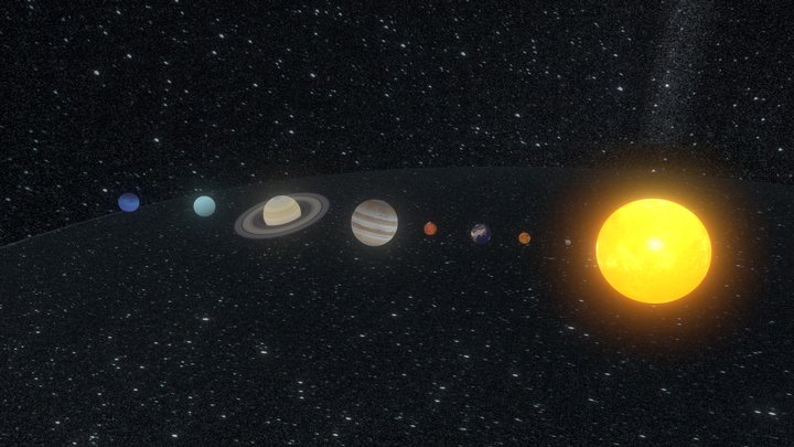 Solar System 360 3D Model