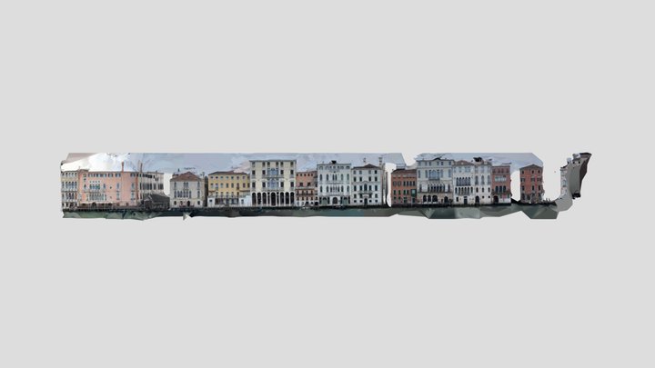 venice facades from the Canale Grande 3D Model