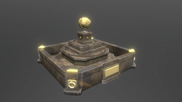 Ashlar Stone Fountain 3D Model