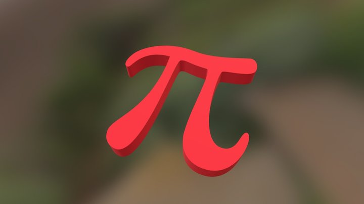 Letra Pi 3D Model