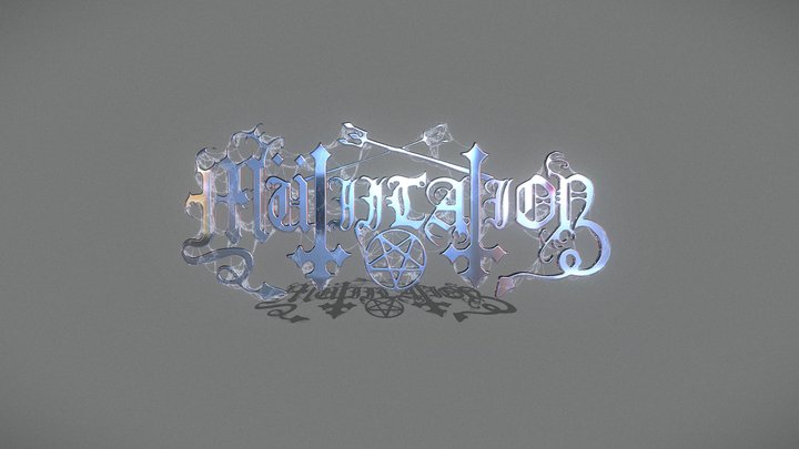 Mütiilation Logo black metal 3D Model