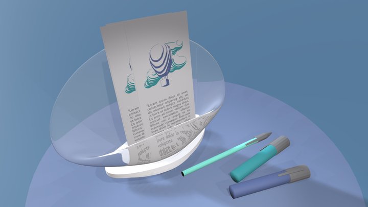 GLASS SUPPORT FOR FLYER 3D Model