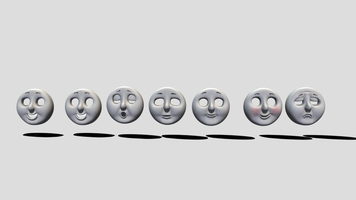 Sodor Online Edited Percy Faces 3D Model