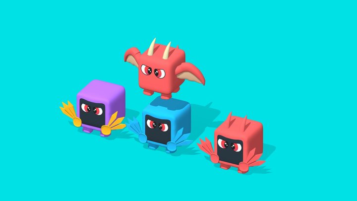 Roblox pet pack low poly 3 3D Model