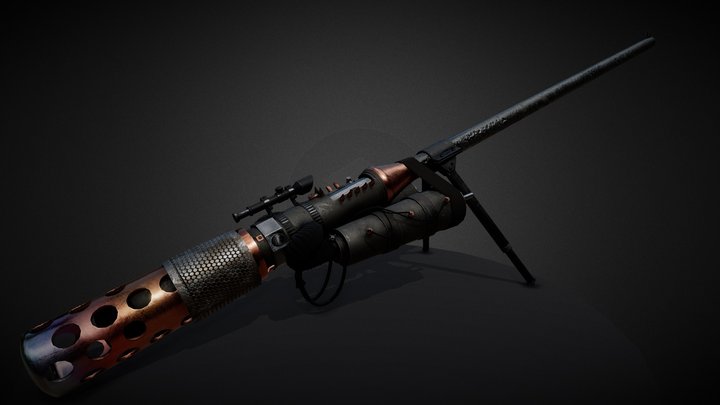 Sniper canon 3D Model