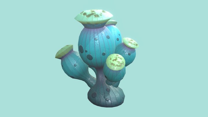 Cluster Mushroom 3D Model