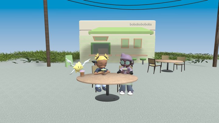 Aika Zira Boba Shop Scene - IDWTBAMG Ep.2 3D Model