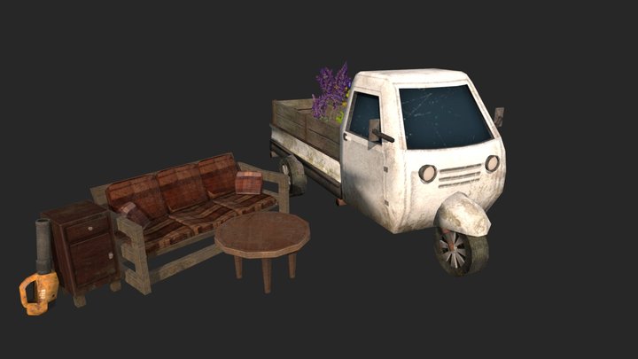 DAE 5 Finished props - Echo House 3D Model