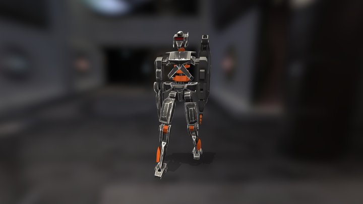 Low poly Robot 3D Model