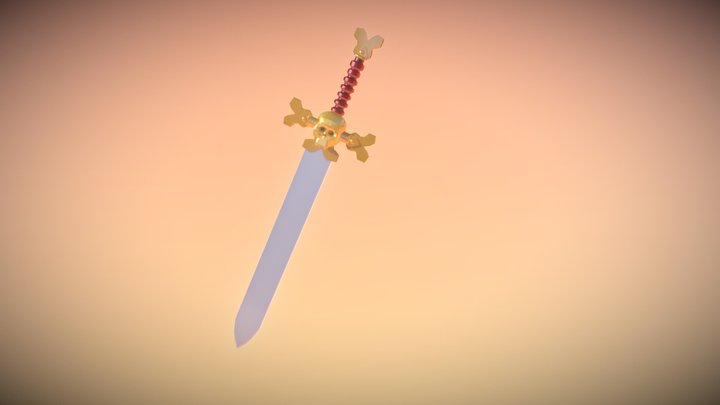 Black templars power sword 3D Model
