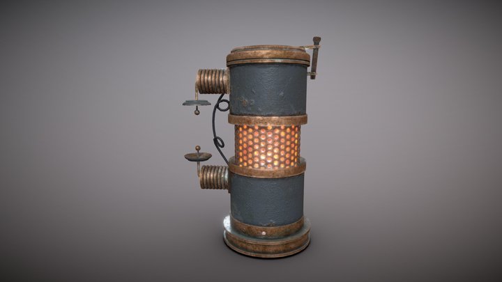 Steampunk Heat Lamp 3D Model