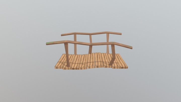 Wood Bridge 3D Model