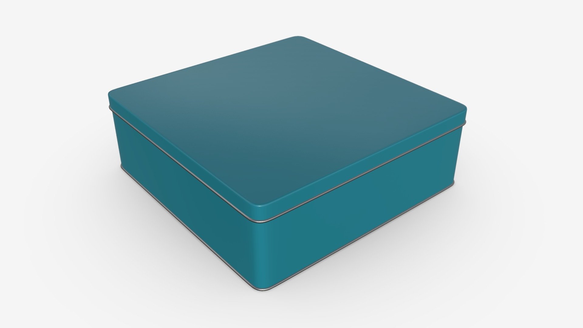 Meal tin can flat rectangular shape