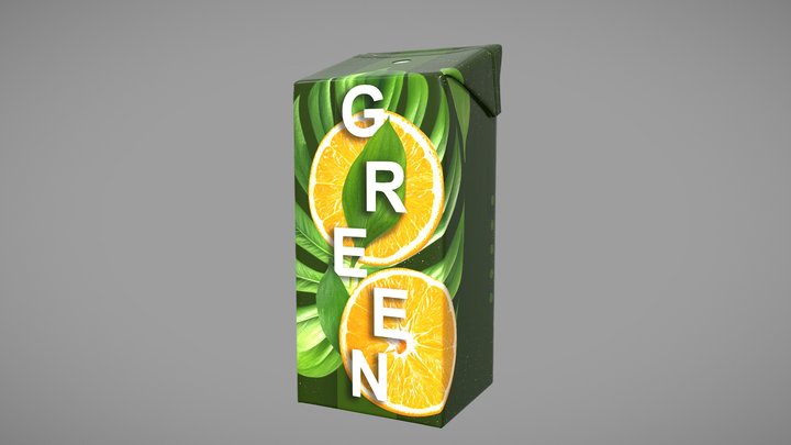 Orange juice 200 ml 3D Model