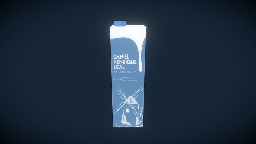 Caixa de Leite em 3D