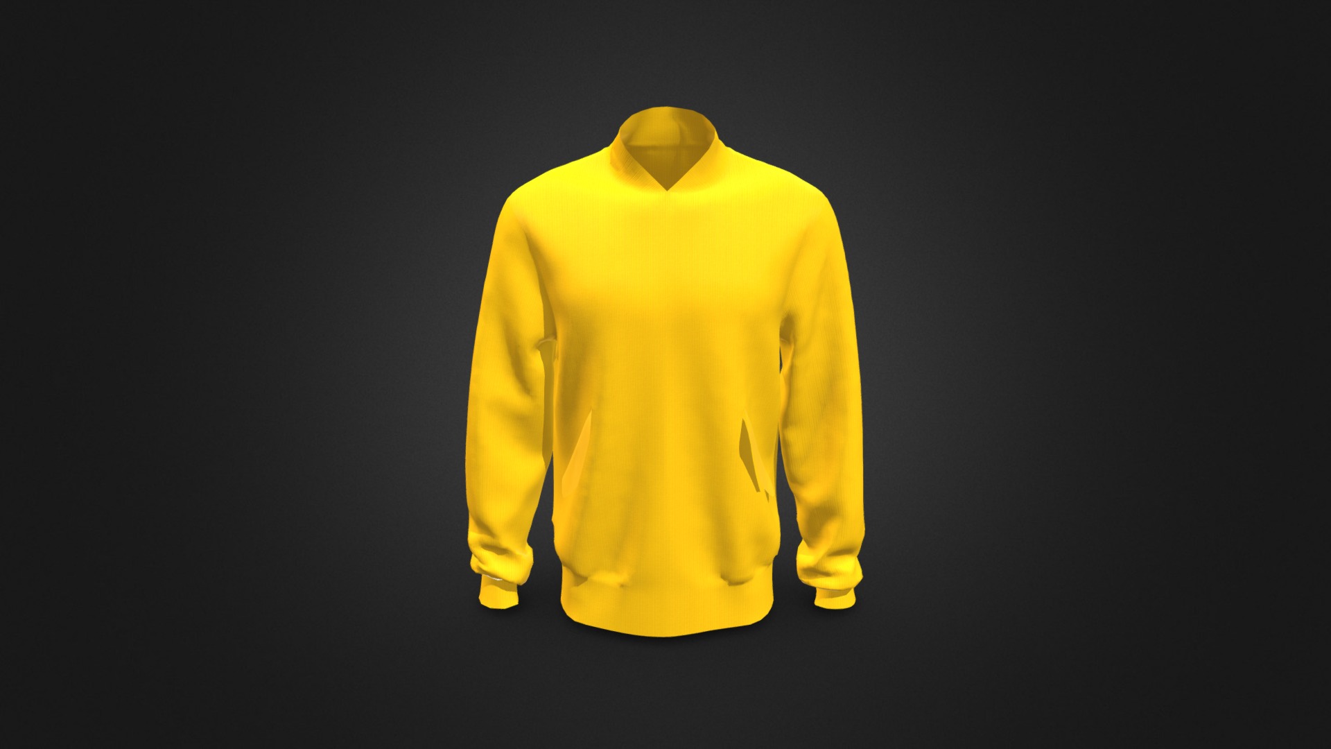 3D model Baseball Jumper - This is a 3D model of the Baseball Jumper. The 3D model is about a yellow jacket with a light on it.
