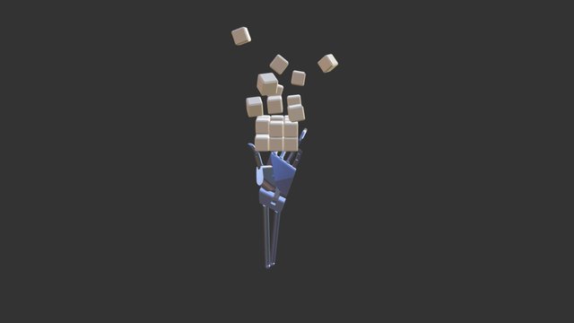 Mão+cubo 3D Model