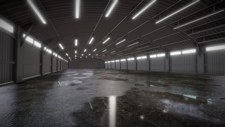 Warehouse FBX Model Free 3D Model