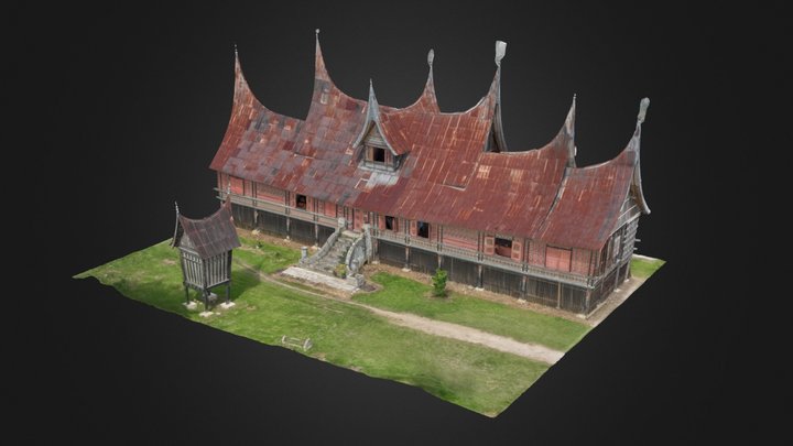 Rumah Gadang Balai Nan Duo Payakumbuh Padang 3D Model