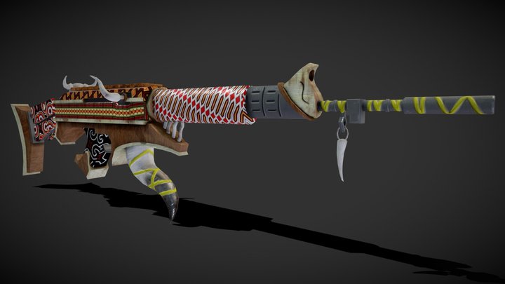 Assault Rifle of Sulawesi Indonesia 3D Model