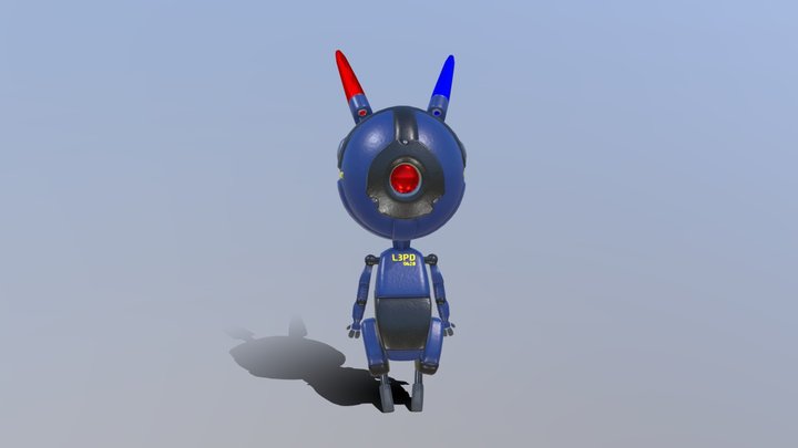 Little Bunny Police 3D Model