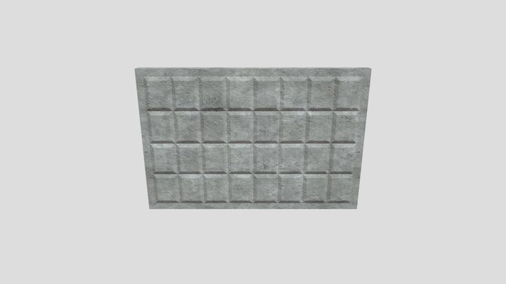 Бетонный забор (чистый вариант) 3D Model