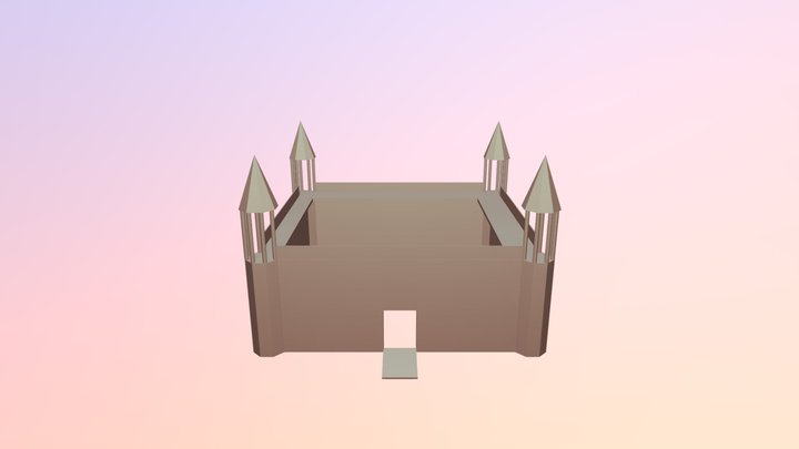 Castle From Primitives 3D Model