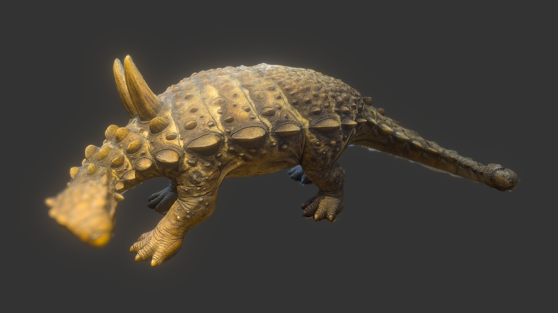 3D model Ankylosaurus – The NAT Museum, San Diego - This is a 3D model of the Ankylosaurus - The NAT Museum, San Diego. The 3D model is about a skull of an animal.