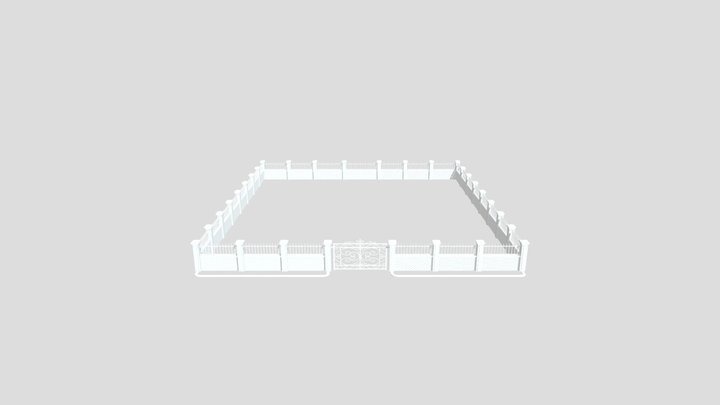Whole fence 3D Model