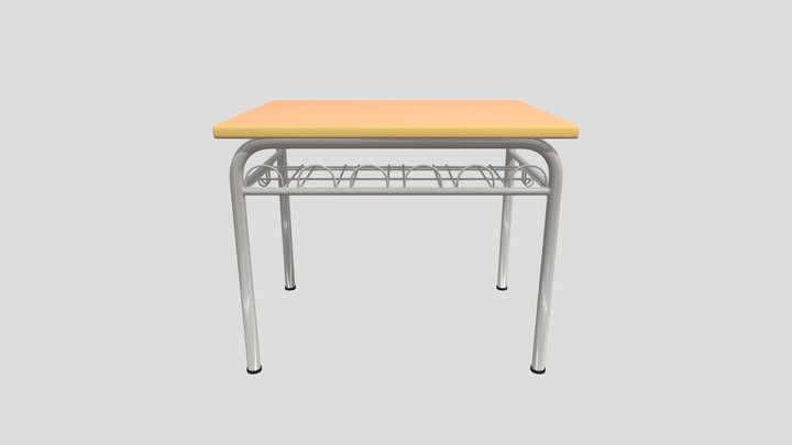 School Desk 3D Model