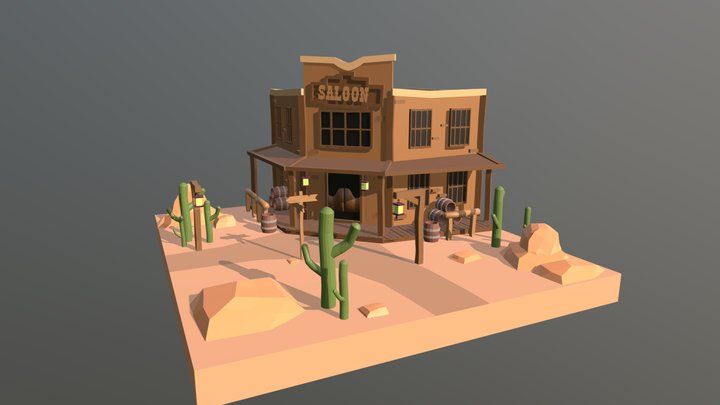 DAE Game Art 1 - Simple Scene 3D Model