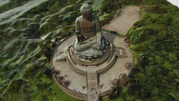 Big Buddha, Ngong Ping, Lantau island - trail 3D Model