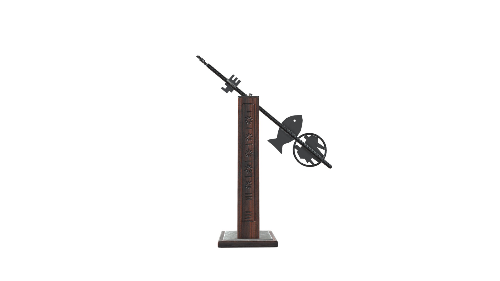 3D model Péndulo - This is a 3D model of the Péndulo. The 3D model is about a clock with a satellite dish.
