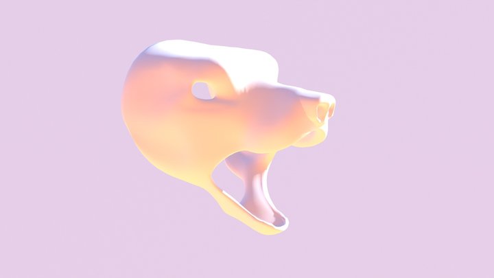 Bear Head Hood 3D Model