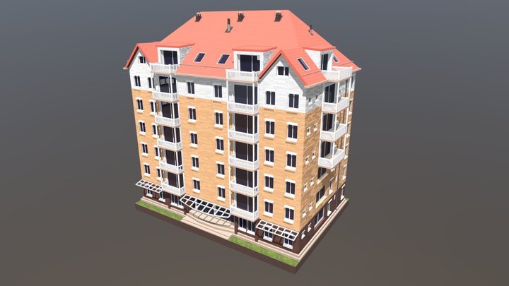 Medium Residential Building #13 3D Model