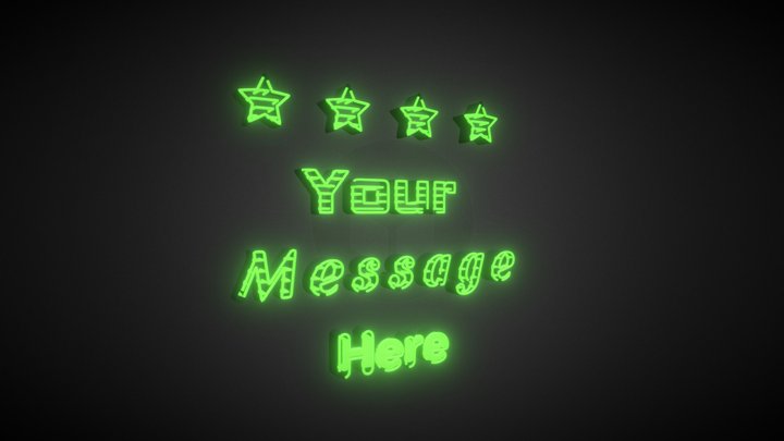 Neon sign custom made for you 3D Model