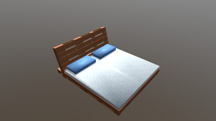 Bed of palets 3D Model