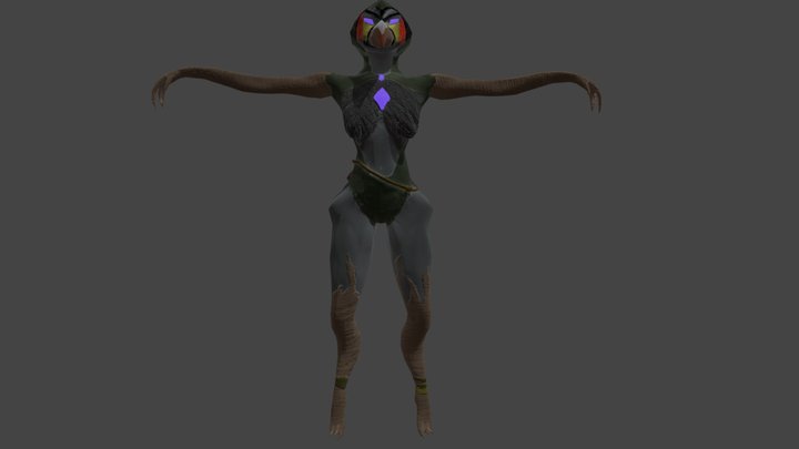Abigor Grunt Female 3D Model