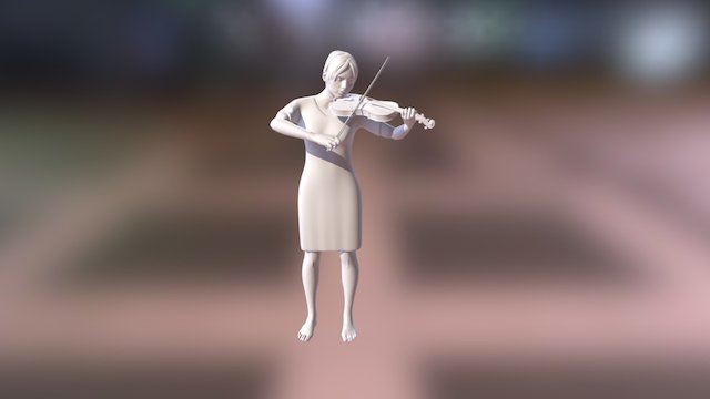 Violin Player 3D Model