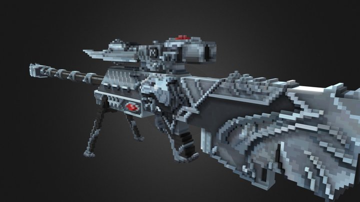 Barrett M95 - White Tiger 3D Model