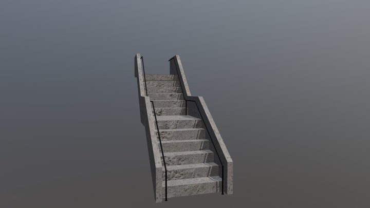 Damaged Stairs (Large) 3D Model