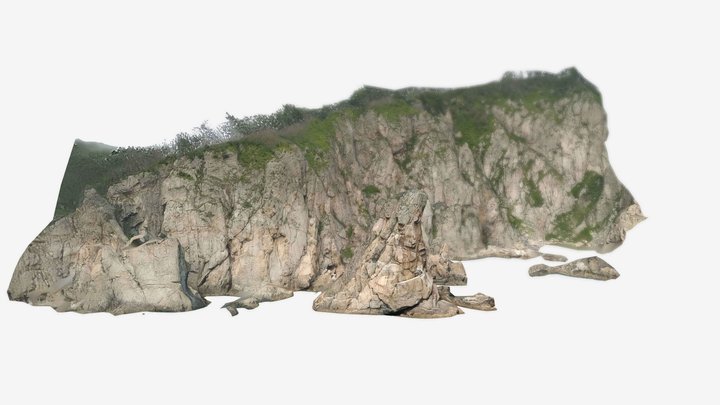 Rocky coast of the Sea of Japan N3 3D Model