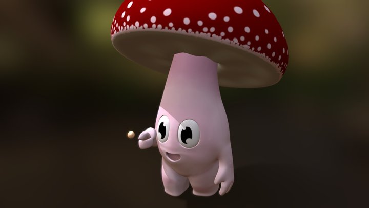 Fungus Character 3D Model
